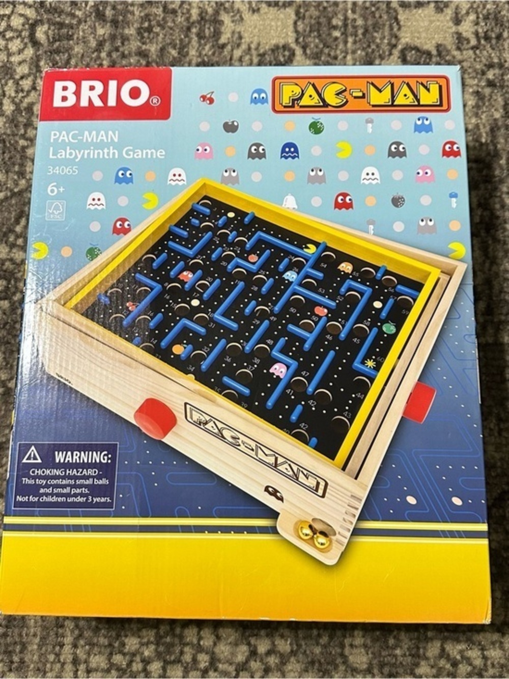 BRIO Labyrinth Game with Pac-Man 34065 for ages 6 and up Toy Wooden Maze Game